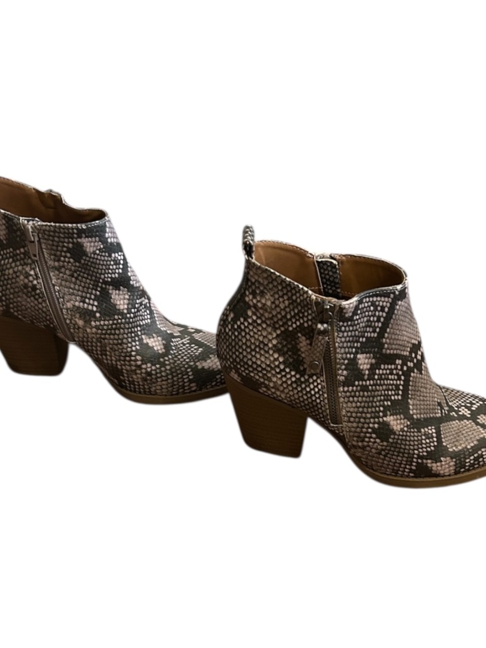 Universal Threads Snake Printed High Heel Booties-Size 9